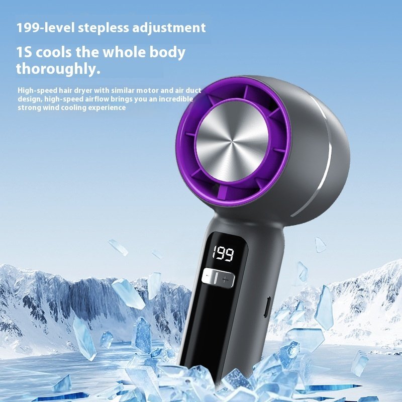 Tabor Charging Turbo High Speed Handheld Fan Portable Mini - Image 4
